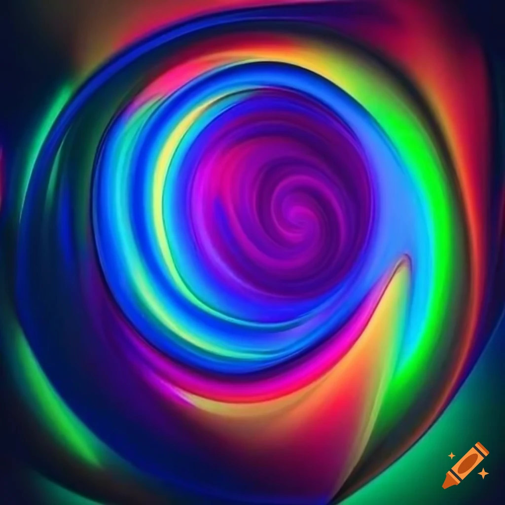 Abstract Art With Vibrant Neon Colors
