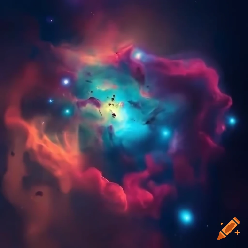 nebula artwork blending with cosmos