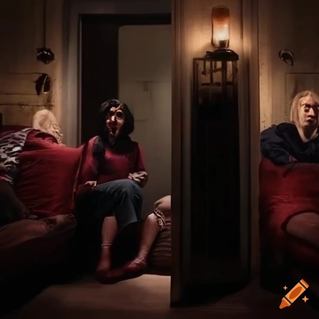 Horror film poster for "gogglebox" on Craiyon