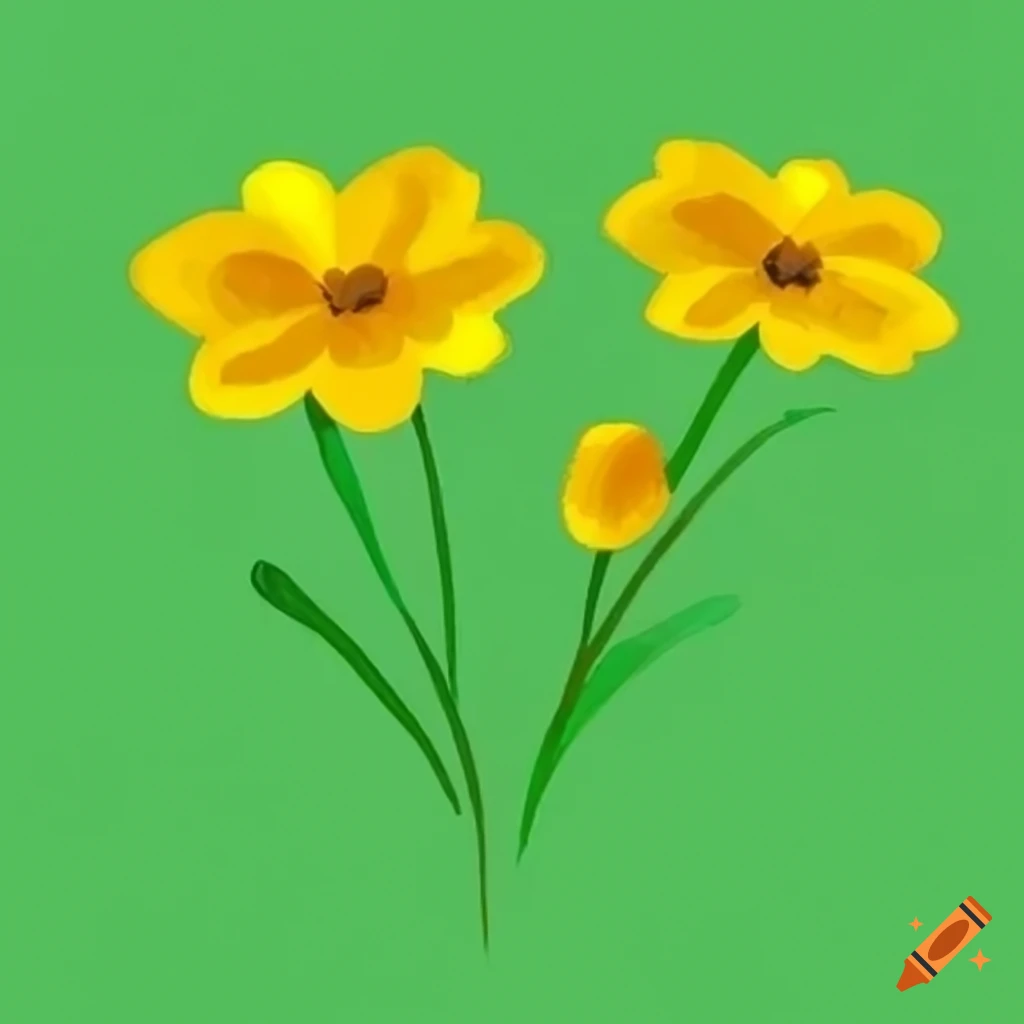 Cute yellow flower hand drawn element, perfect for decorating Valentine Day  or Mother Day card. 19169370 PNG