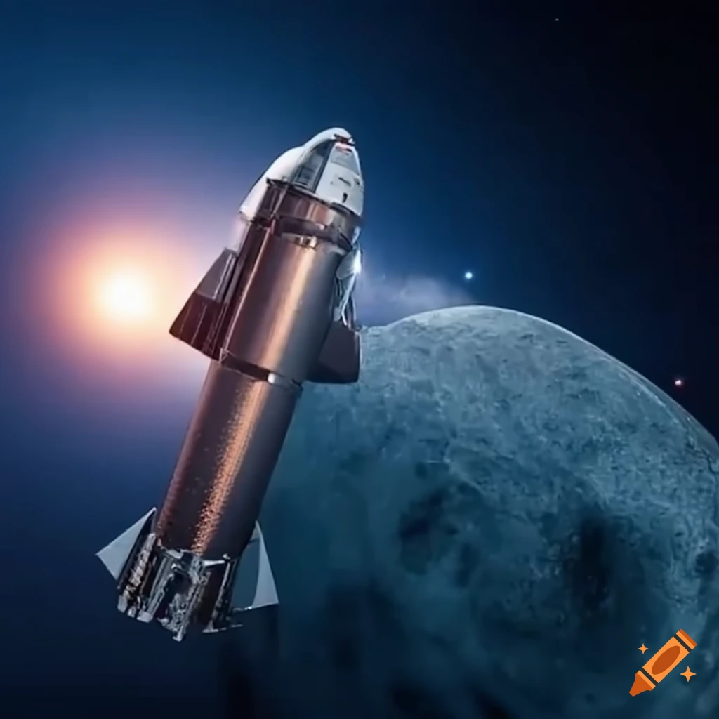 Spacex Starship Mining Asteroid With Robotic Arm On Craiyon