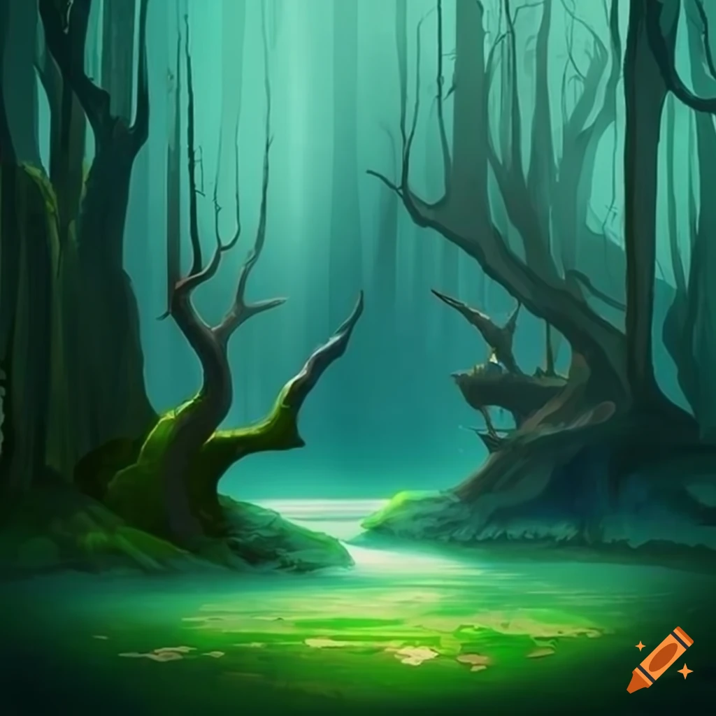Fantasy forest landscape