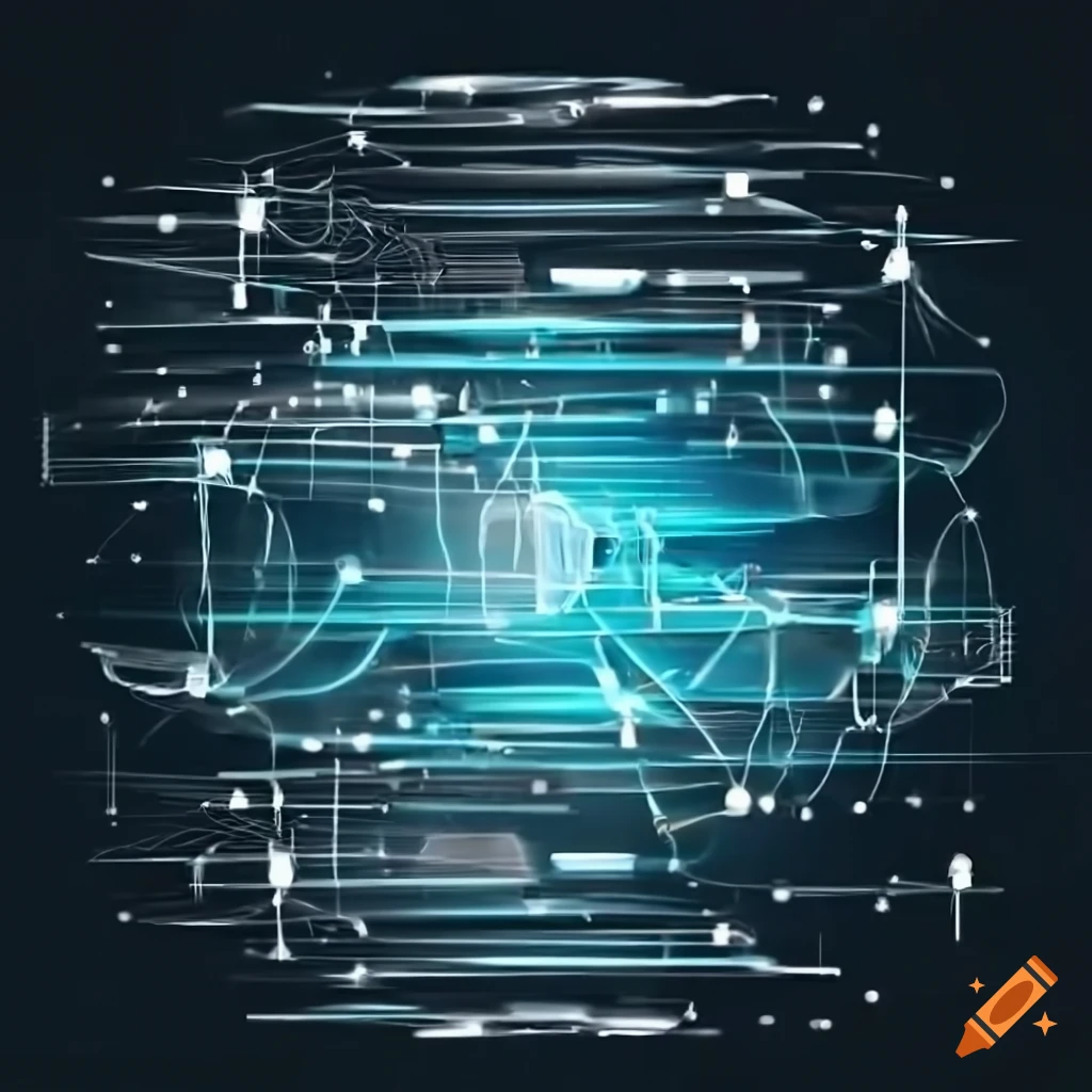 ultra-realistic depiction of TCP/IP network connections