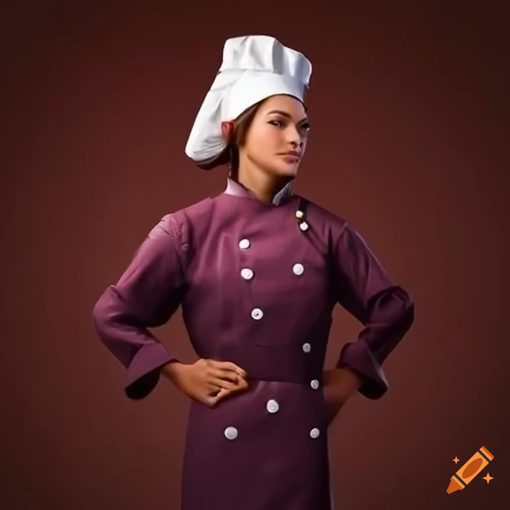 stylish chef's dress for a photoshoot