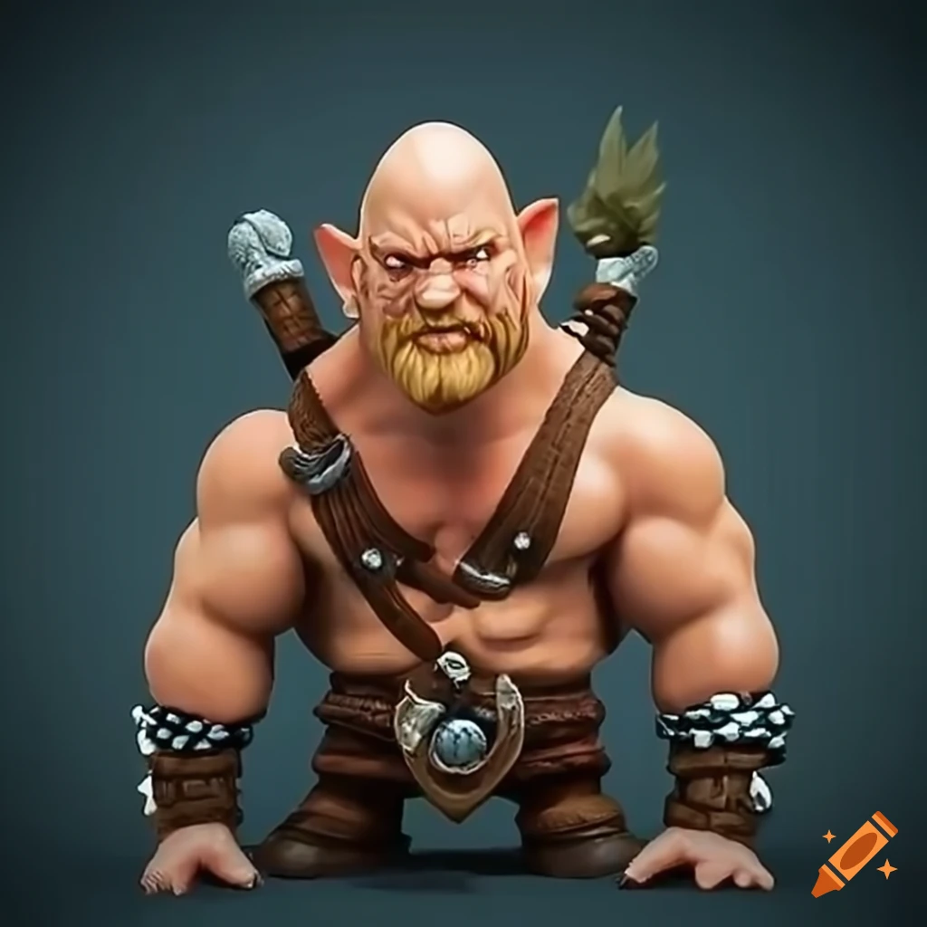 gnome barbarian inspired by Stone Cold Steve Austin