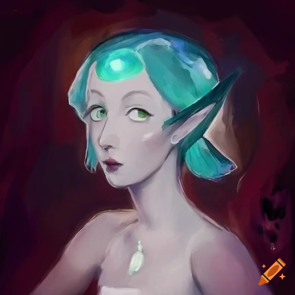 oil painting of a fantasy alien character inspired by Steven Universe and Norman Rockwell