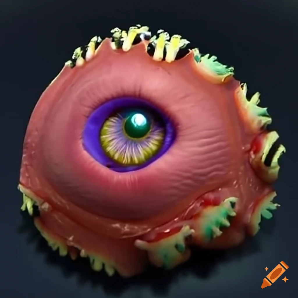 hyper realistic depiction of a vegetable monster