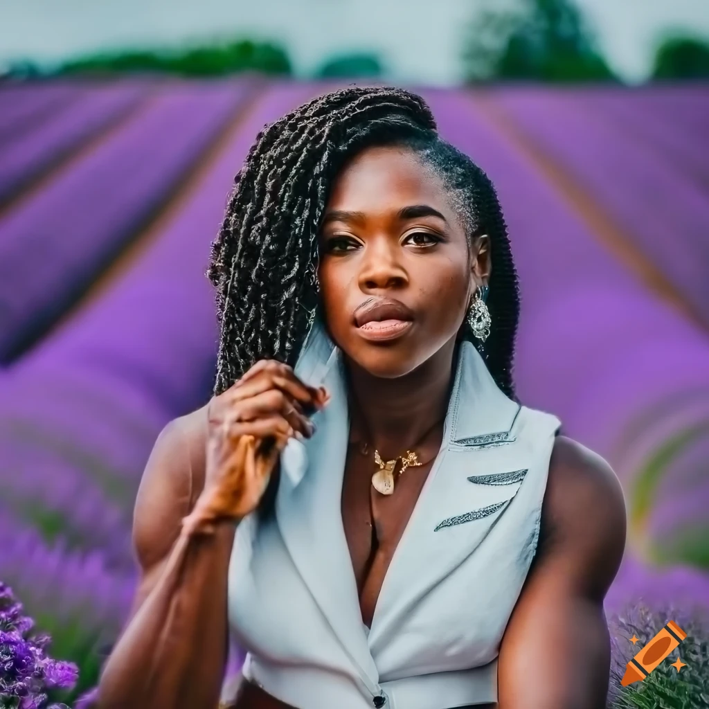 Artistic Portrait Of A Muscular African Woman In Lavender Fields On Craiyon Artistic Portrait Of A Muscular African Woman In Lavender Fields On Craiyon