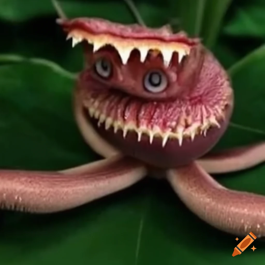 hyper-realistic artwork of a Kohlrabi Vegetable Monster