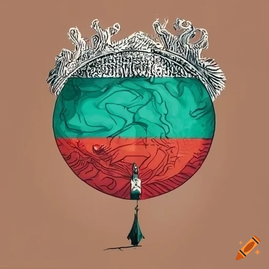 illustration-of-bulgaria-s-national-flag-and-landmarks-in-veliko-tarnovo