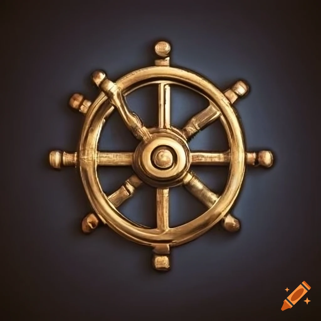 Nautical gastropub logo with brass accents on Craiyon