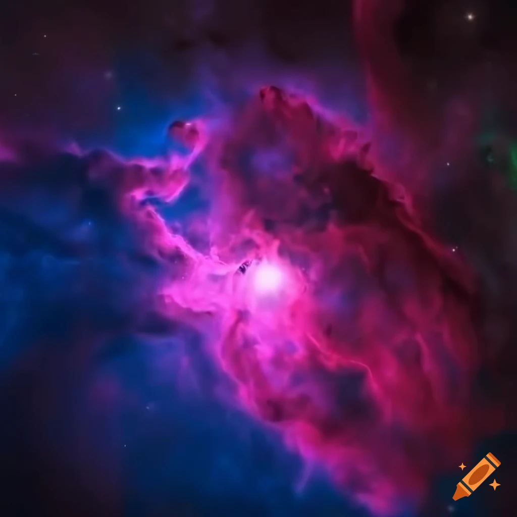colorful and ethereal nebula in space