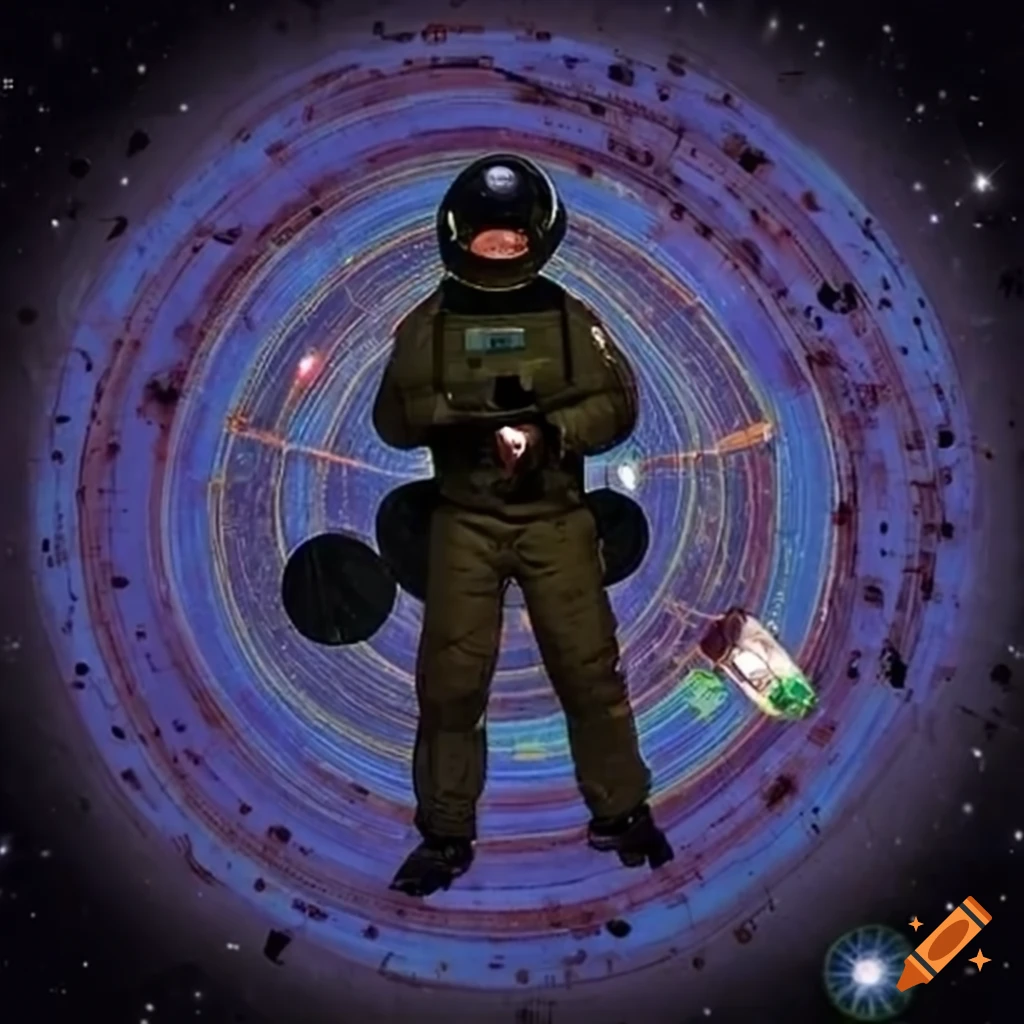 spaceship pilot navigating the stars