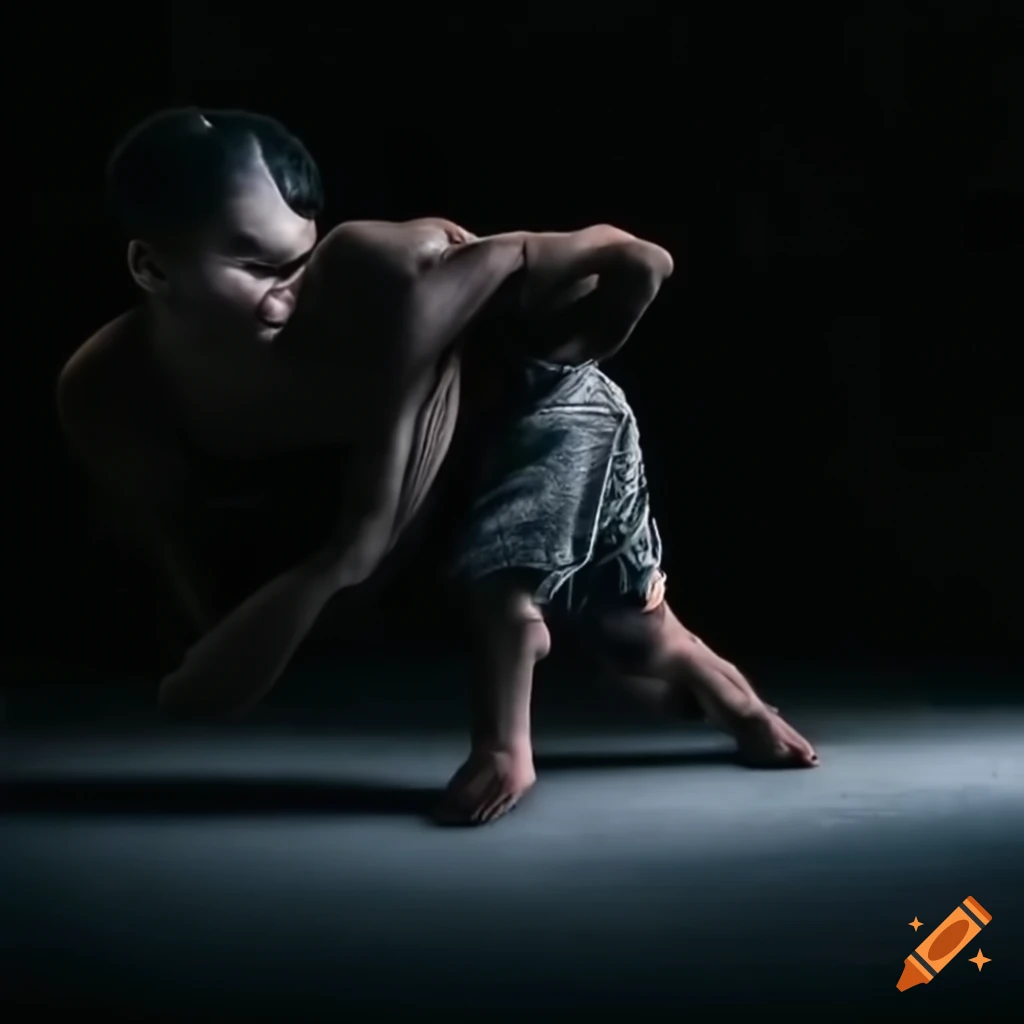 image of a parkour athlete ready to perform