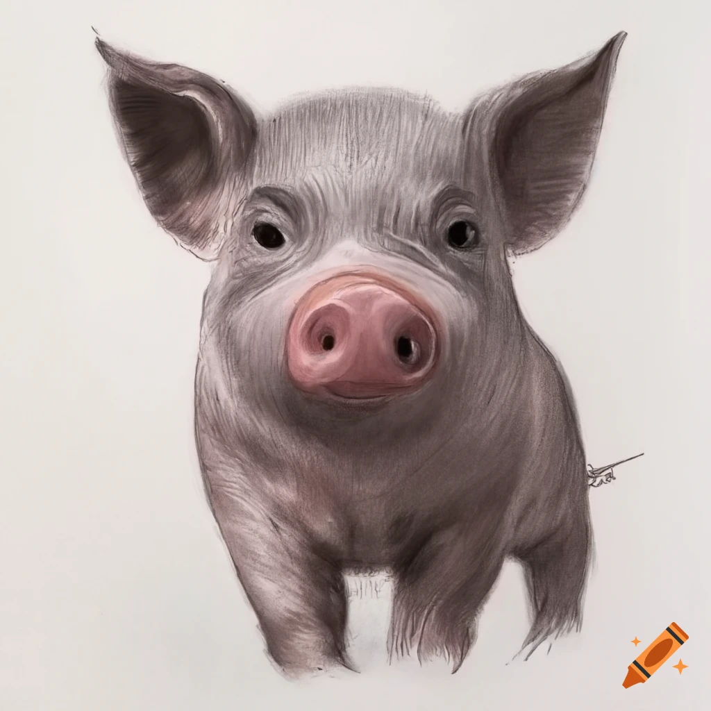 How To Draw A Pig Step By Step - YouTube
