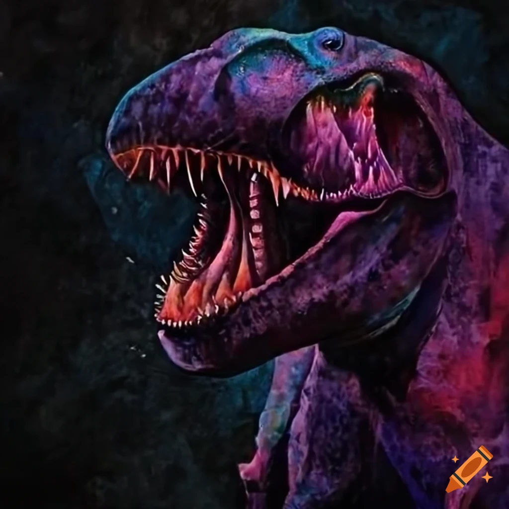 dark depiction of a T-Rex