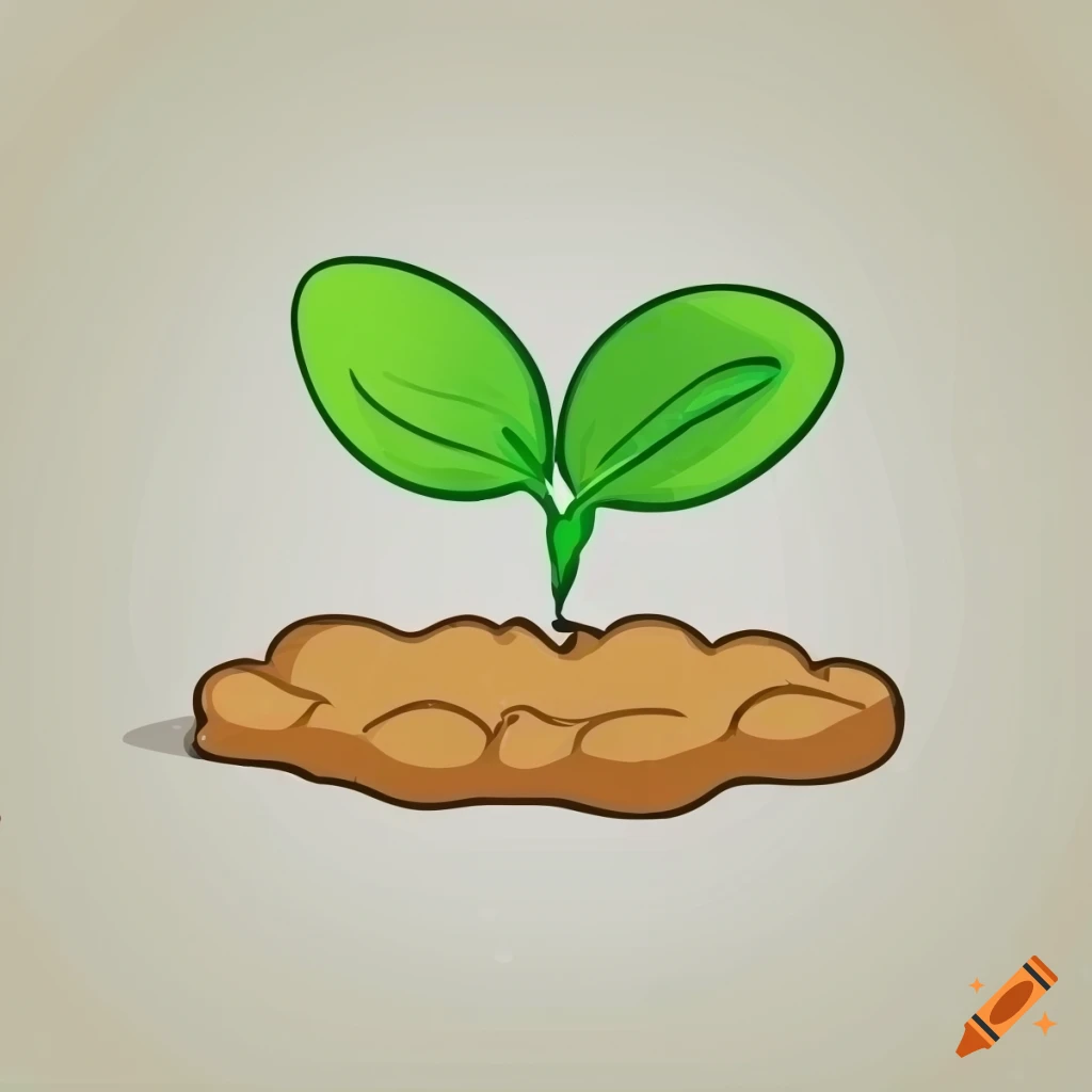 illustration of a seedling sprouting from a seed