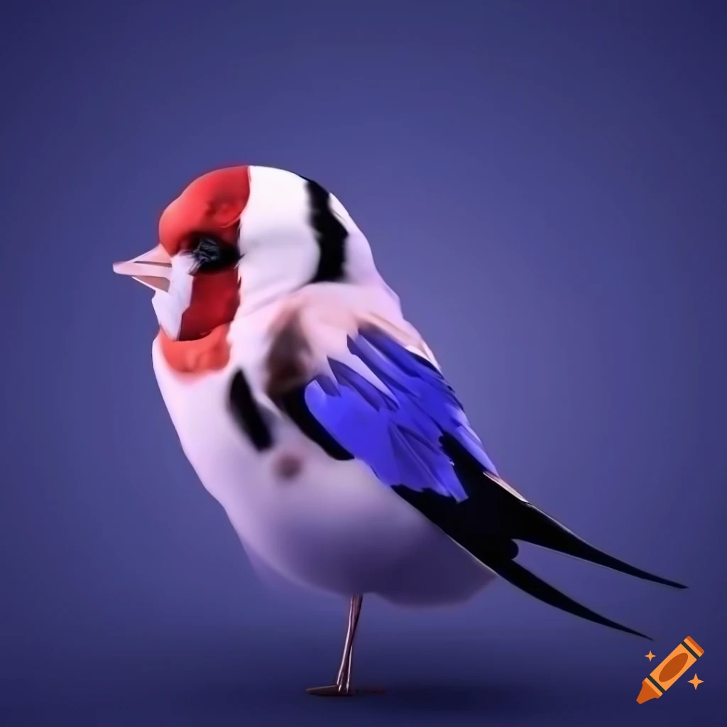 ultra-realistic painting of a goldfinch with vibrant colors