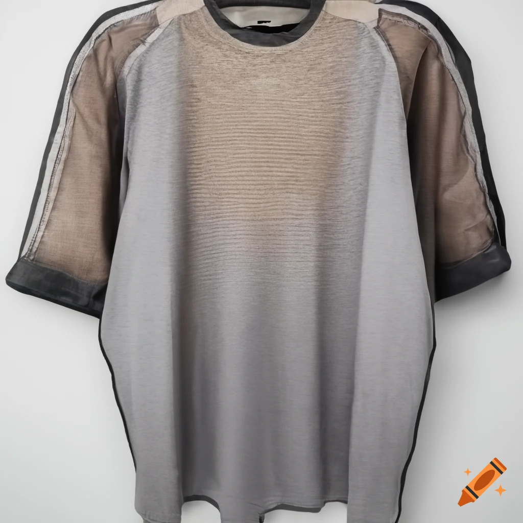 Vintage grey football shirt with beige trim on Craiyon