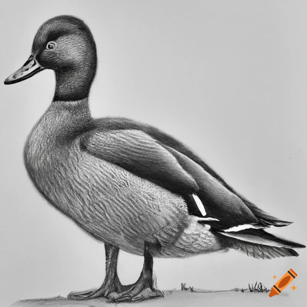 Duck - Graphite pencil drawing by kad-portraits on DeviantArt