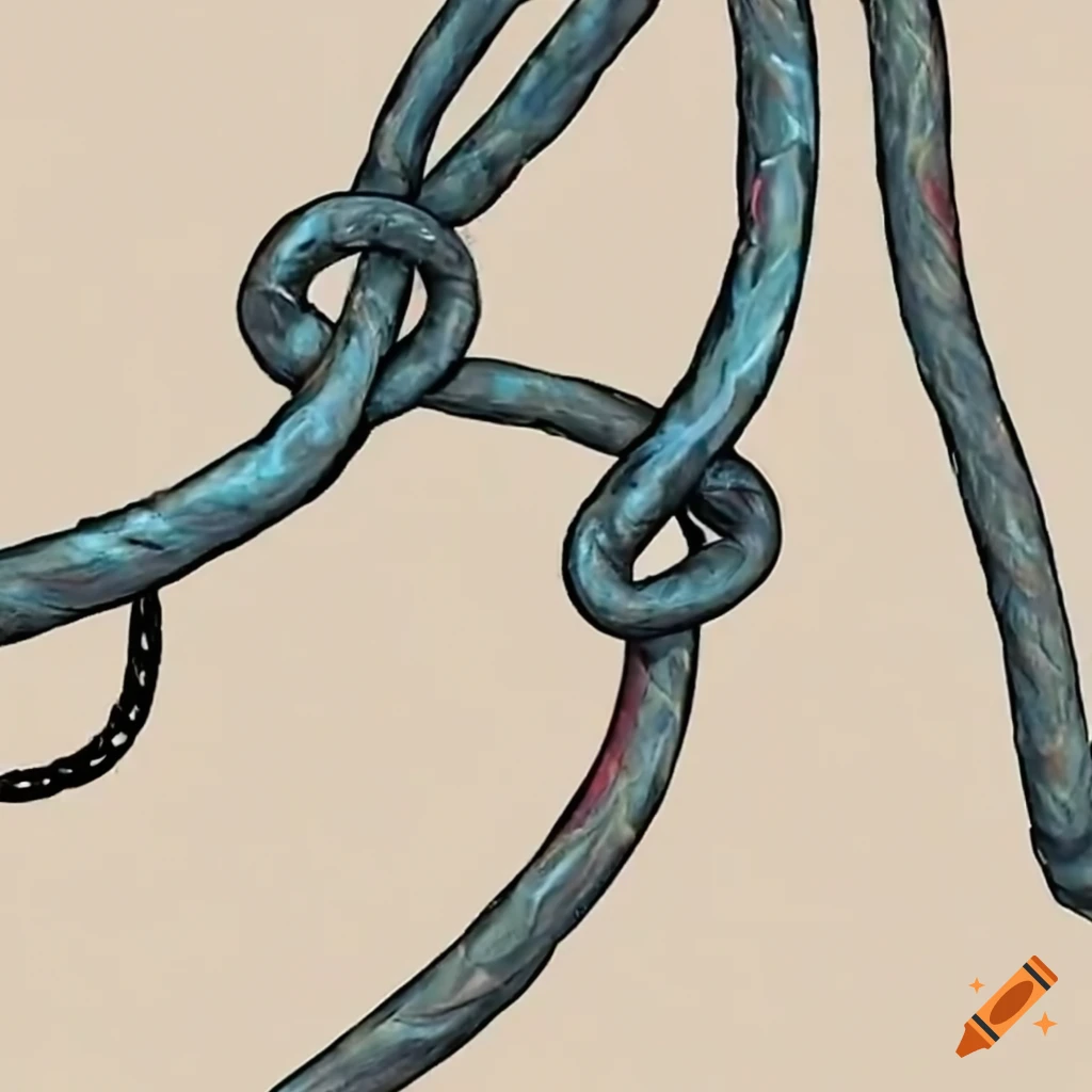 Illustration of fishing knots guide on Craiyon