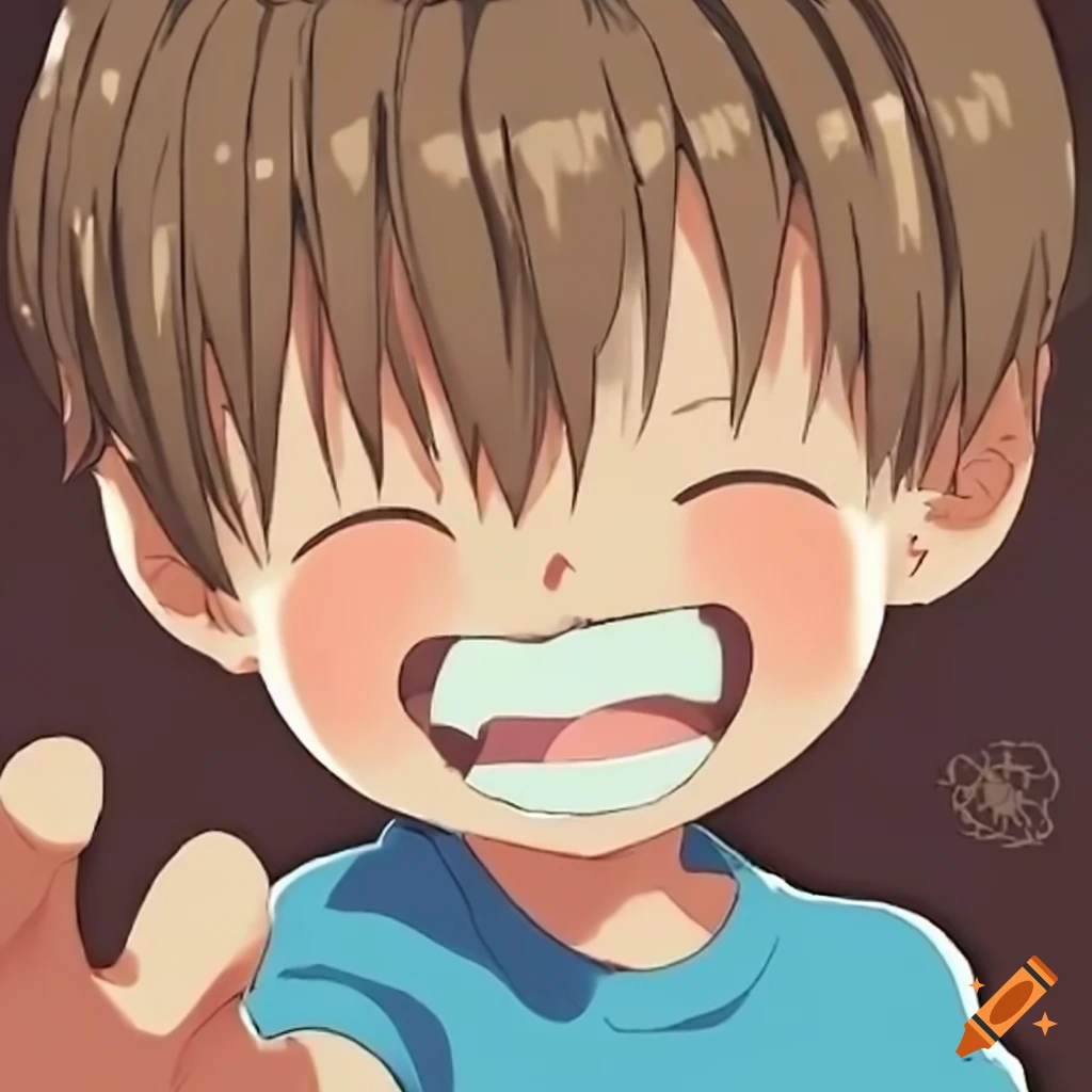 cute-anime-child-trying-to-hold-back-laughter-on-craiyon