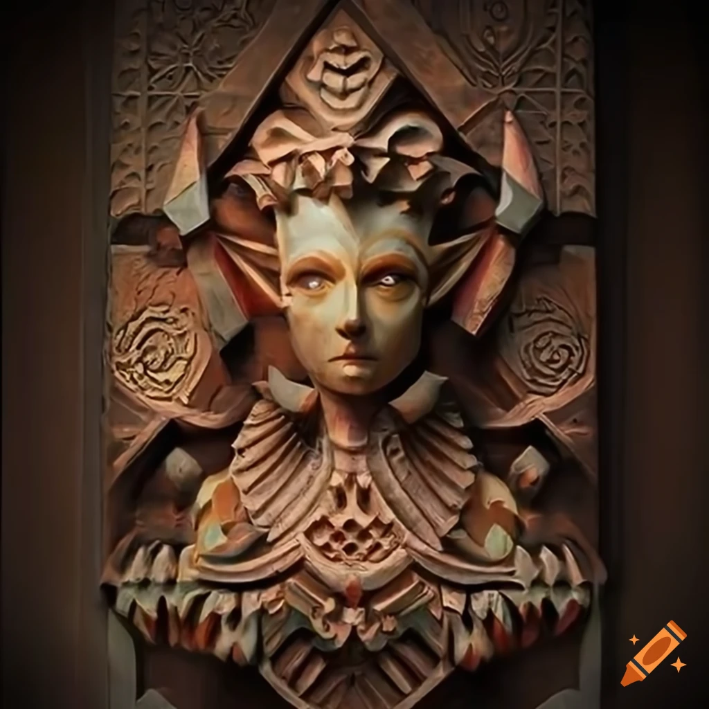Detailed carving in architectural style