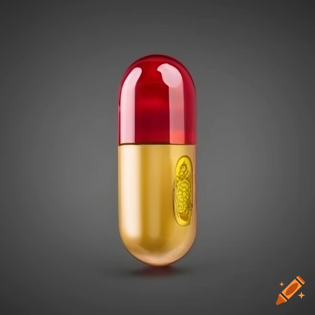 mockup of a medicinal capsule