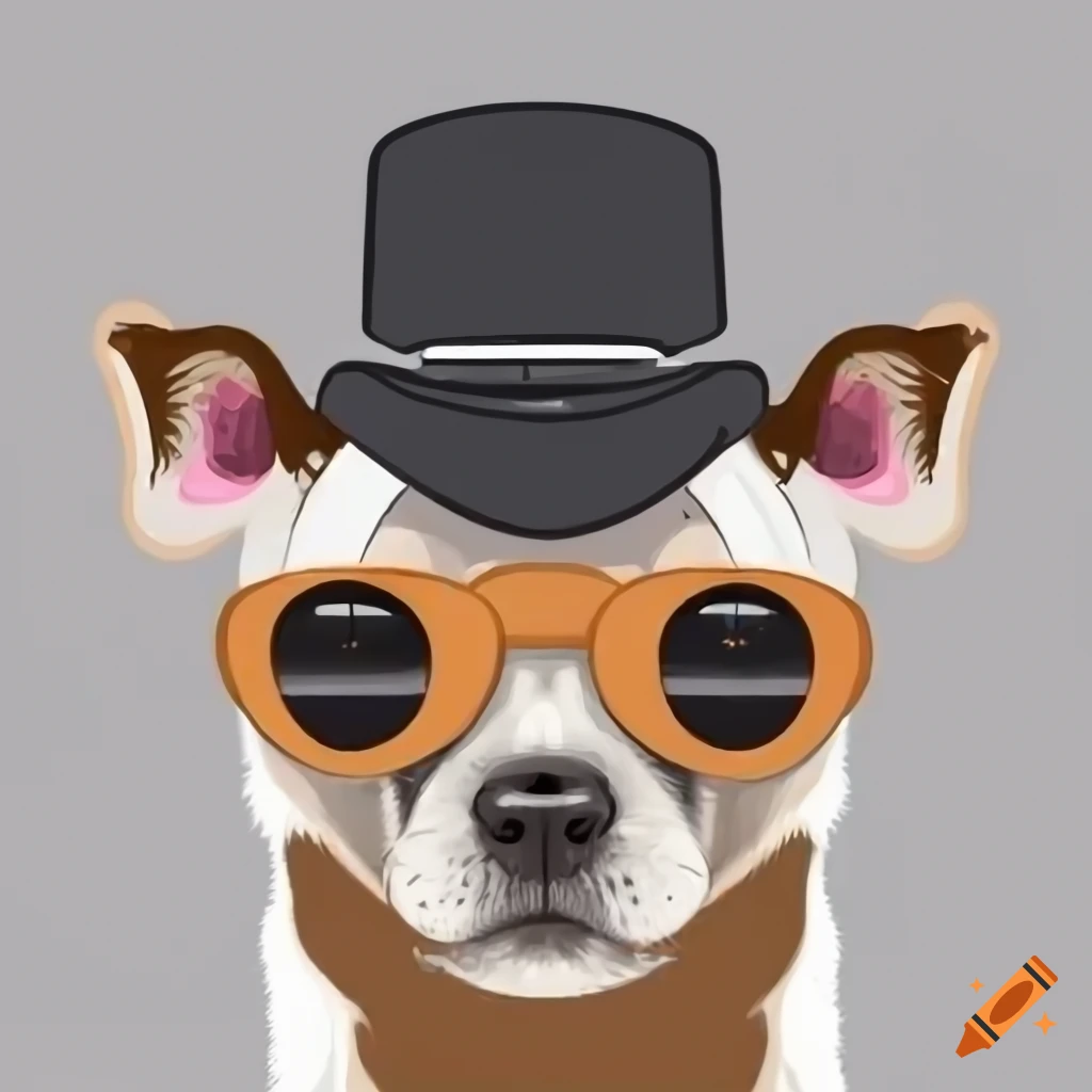 Dog wearing a hat on Craiyon