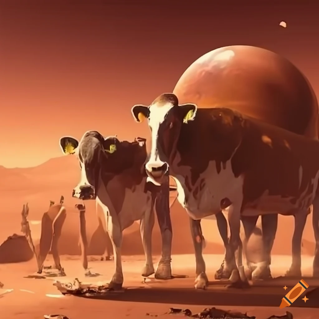 Logo of a dairy company on mars on Craiyon