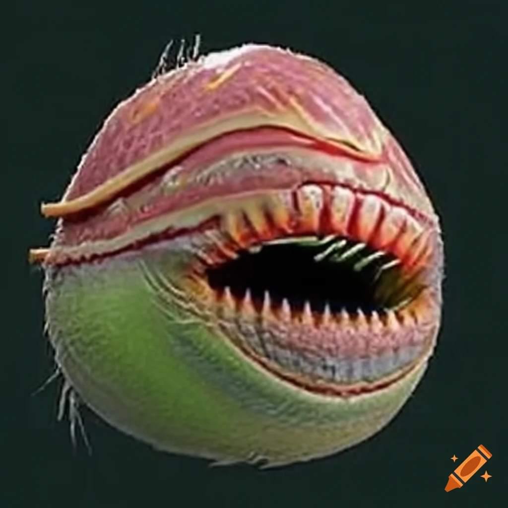 hyper-realistic artwork of a vegetable monster