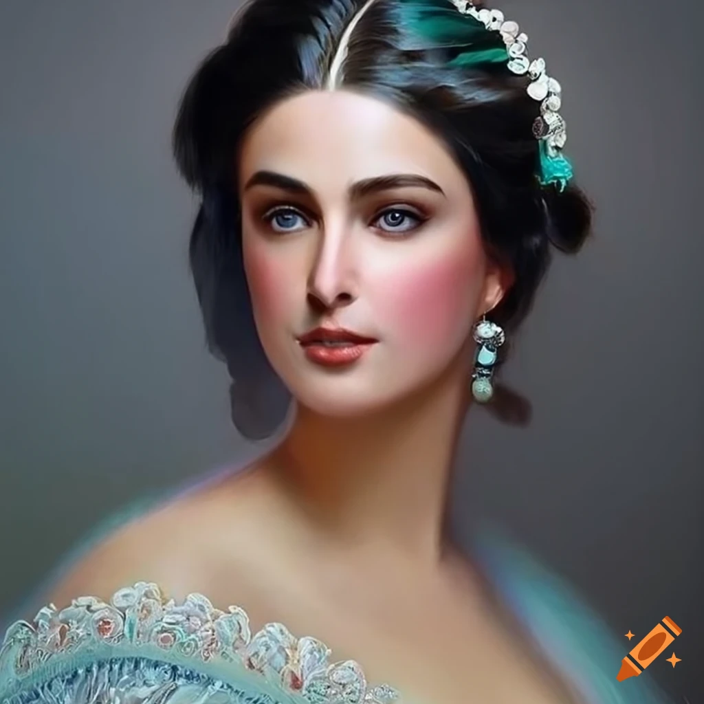 Portrait of a elegant woman with sharp features