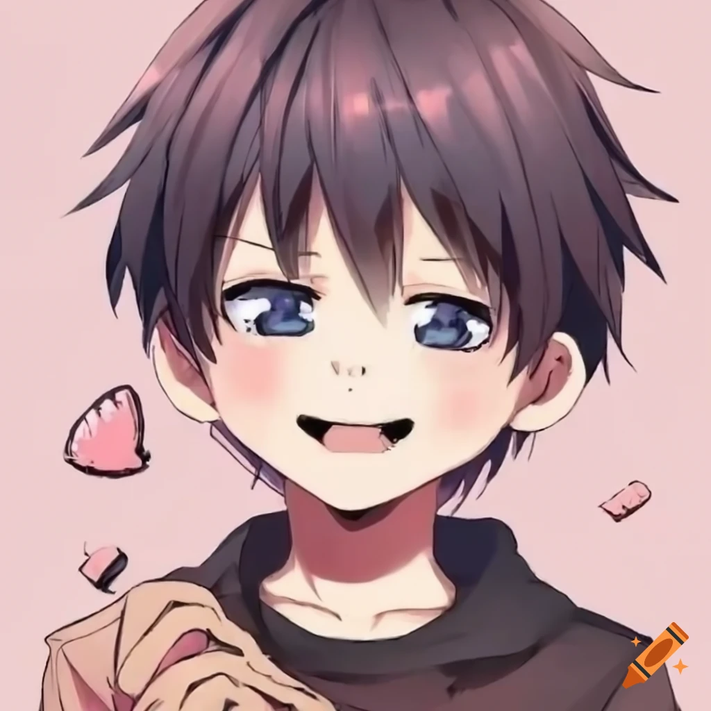 anime depiction of a blushing and shy kid