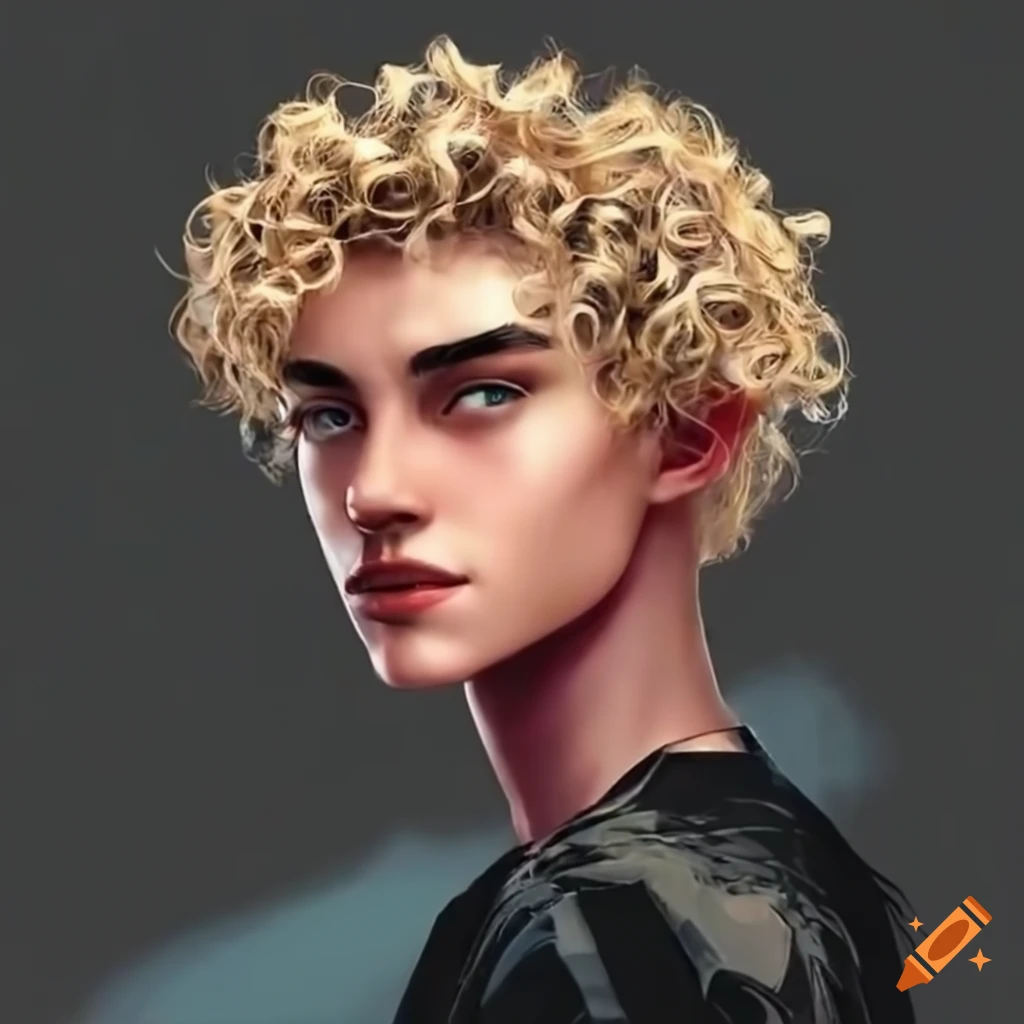 Blonde male villain with curly hair