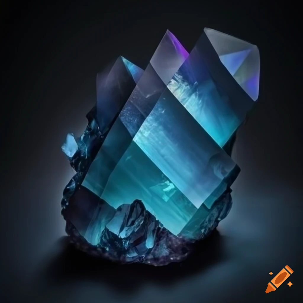 dark background with sparkling crystal