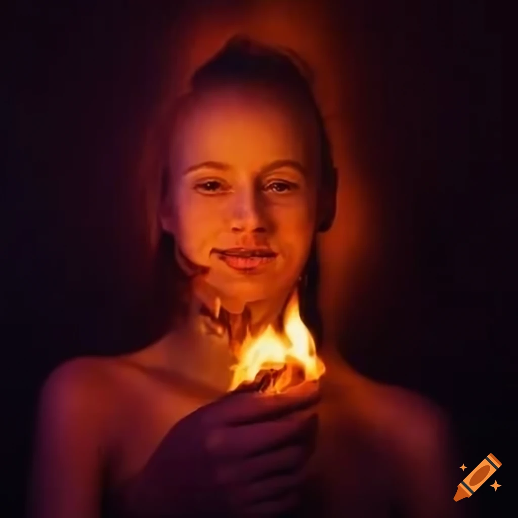 Person Enjoying The Warmth Of A Fire