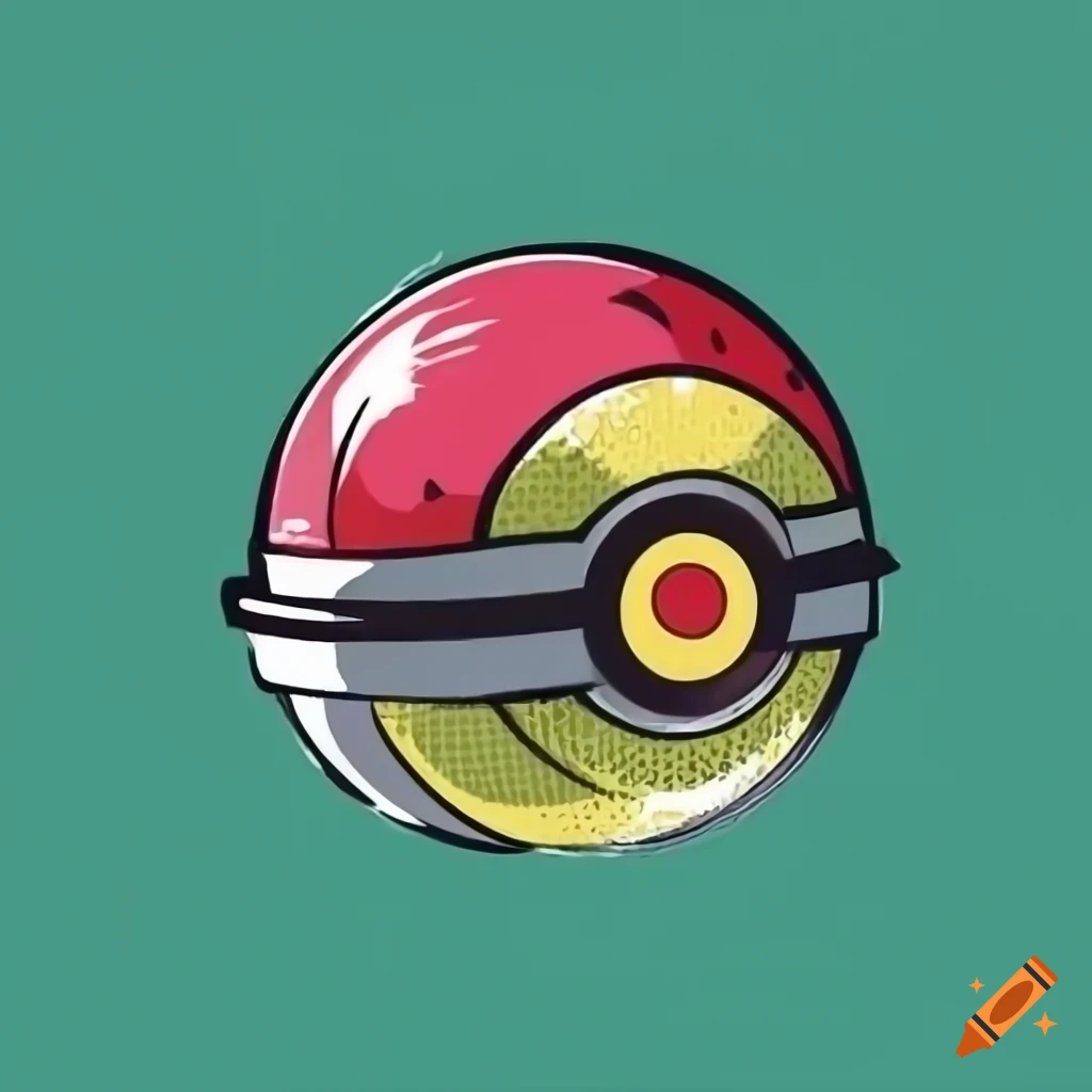 pop art representation of a Poke Ball