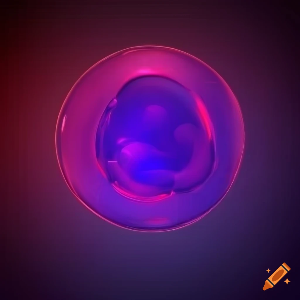 translucent purple to red gradient liquid in a science fiction setting