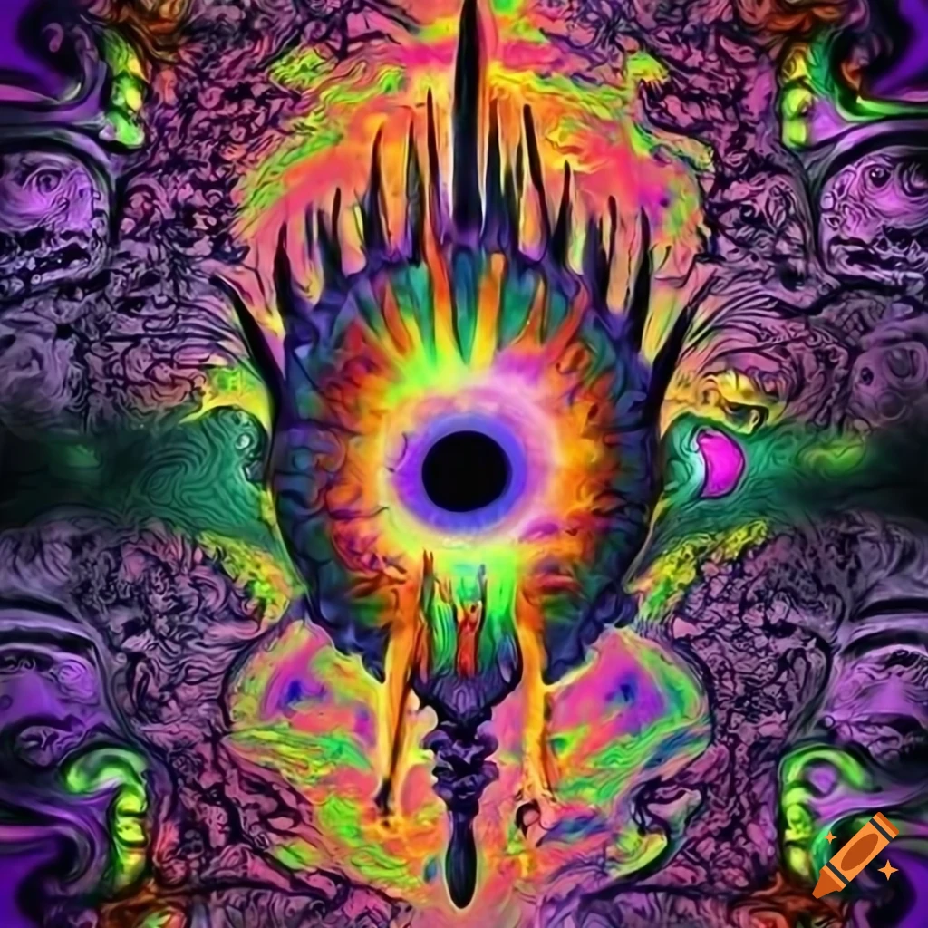 Psychedelic style eye of sauron