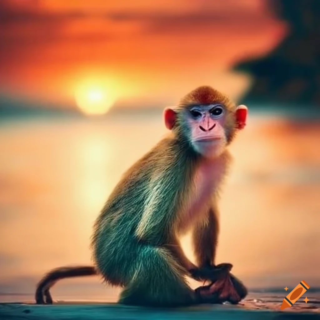 monkey on the beach