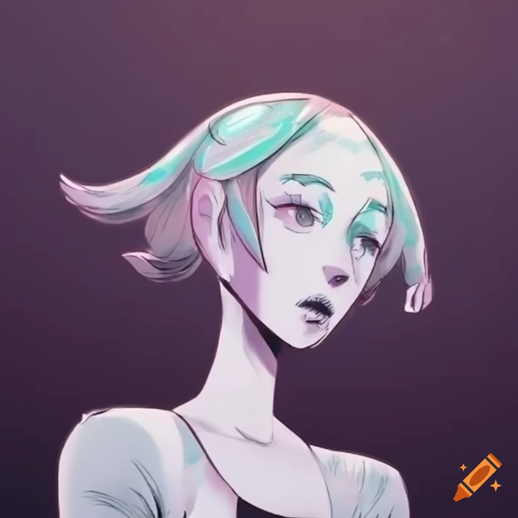 alien version of Pearl from Steven Universe with a glaive