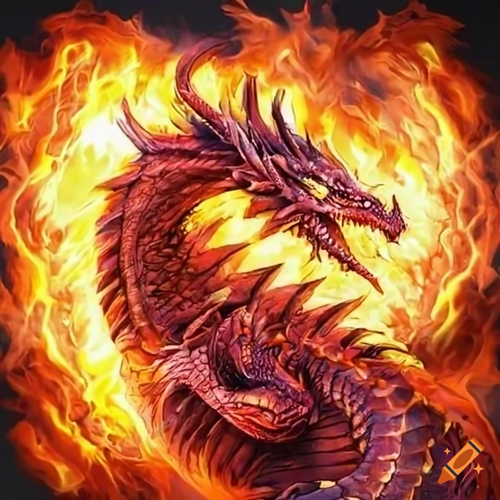 illustration of a fire-breathing dragon