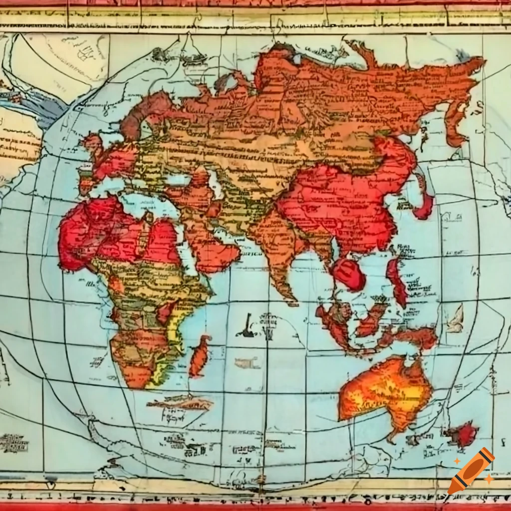 1950 world map on craiyon