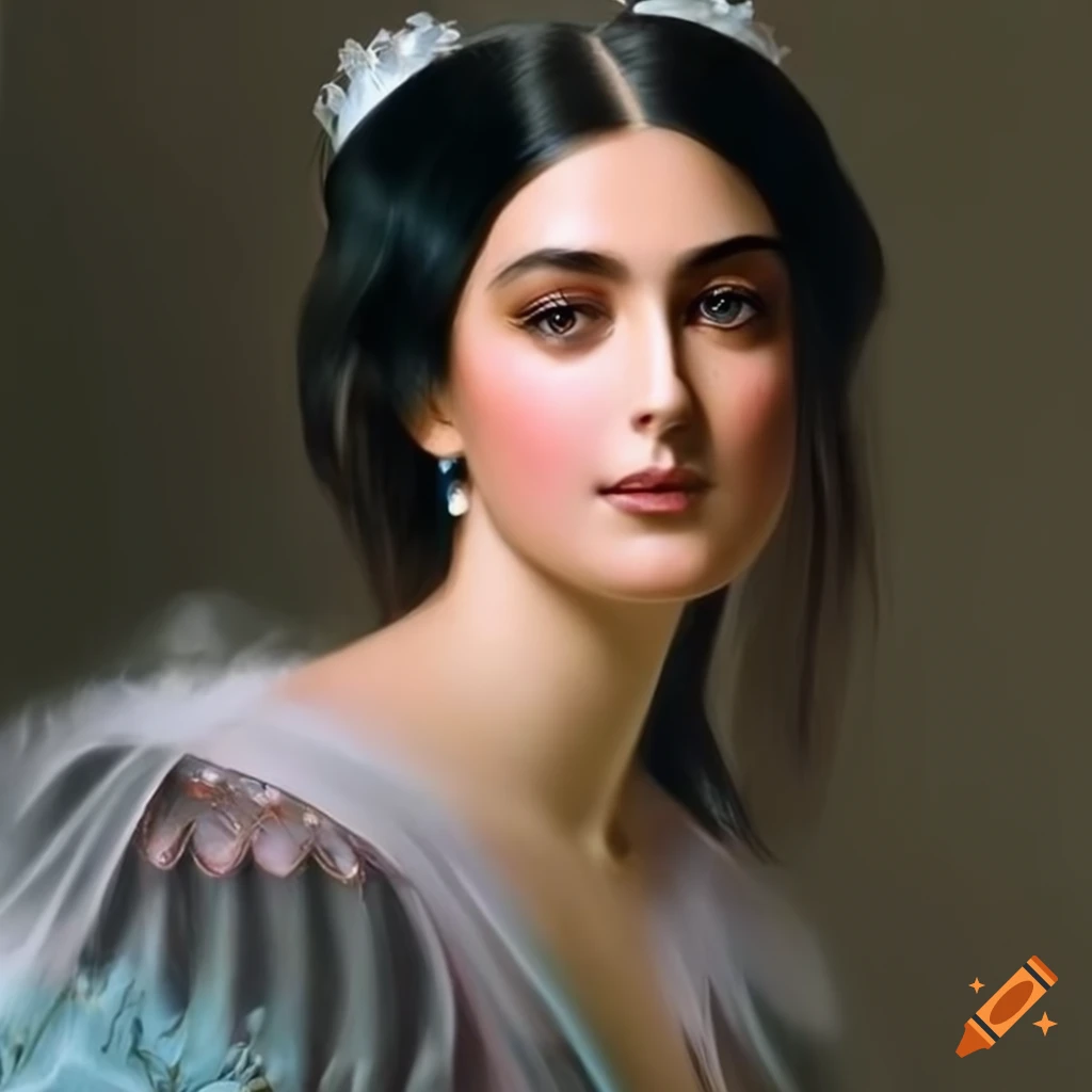 portrait of a elegant woman with sharp features