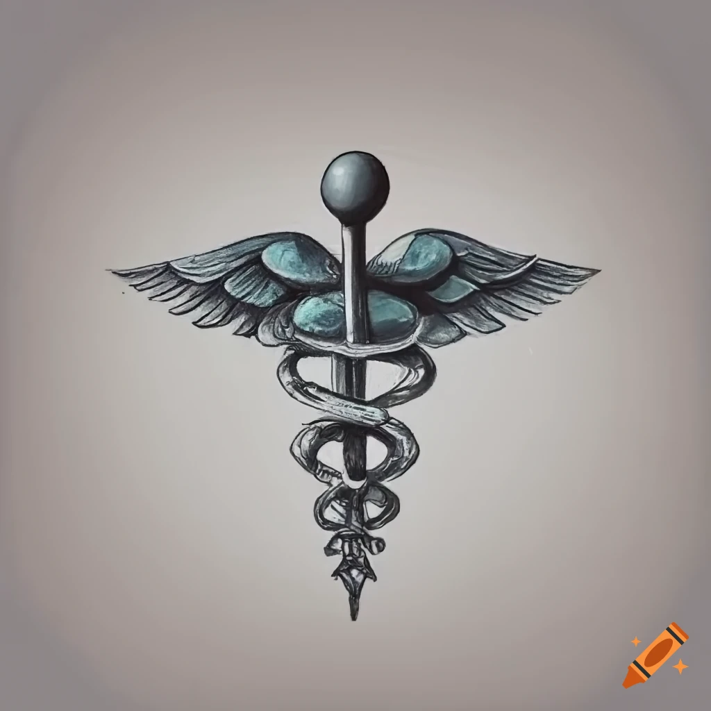 Caduceus Symbol Stock Illustration - Download Image Now - Caduceus,  Healthcare And Medicine, Tattoo - iStock