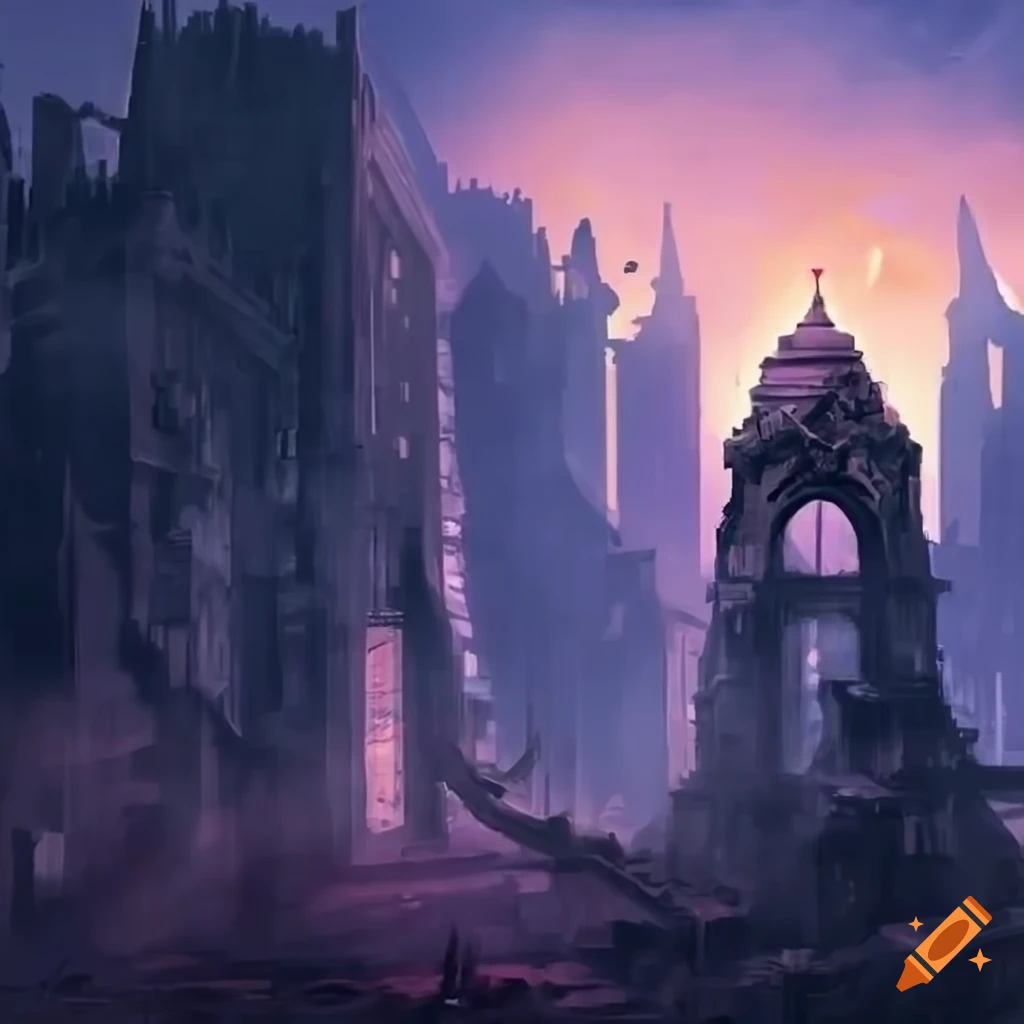 image of a mystical ruined city