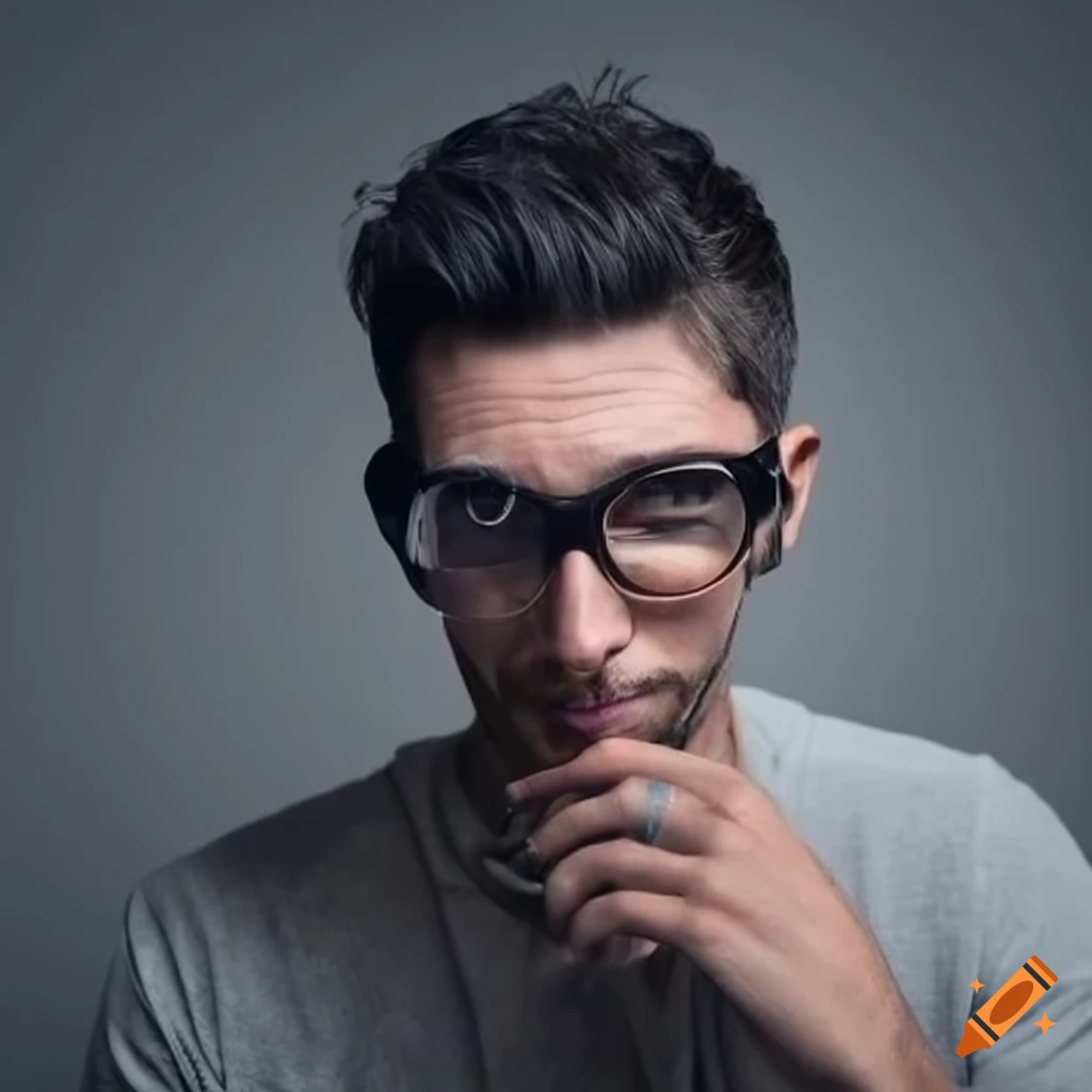portrait of a friendly man with glasses