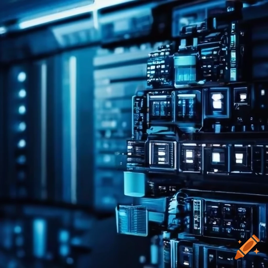 High-tech command center on Craiyon