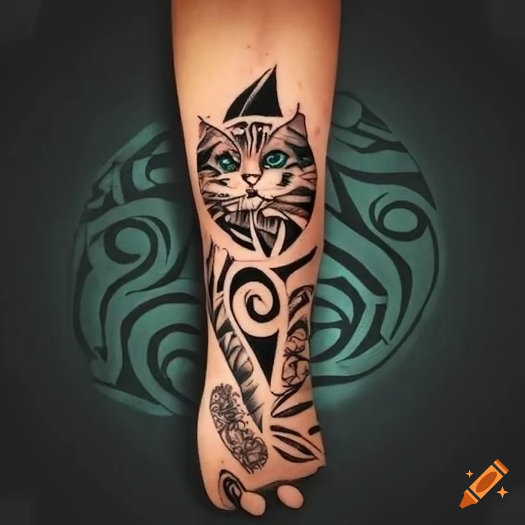 Sassy Jenny, The Cat Tattoo Design - Tattapic®