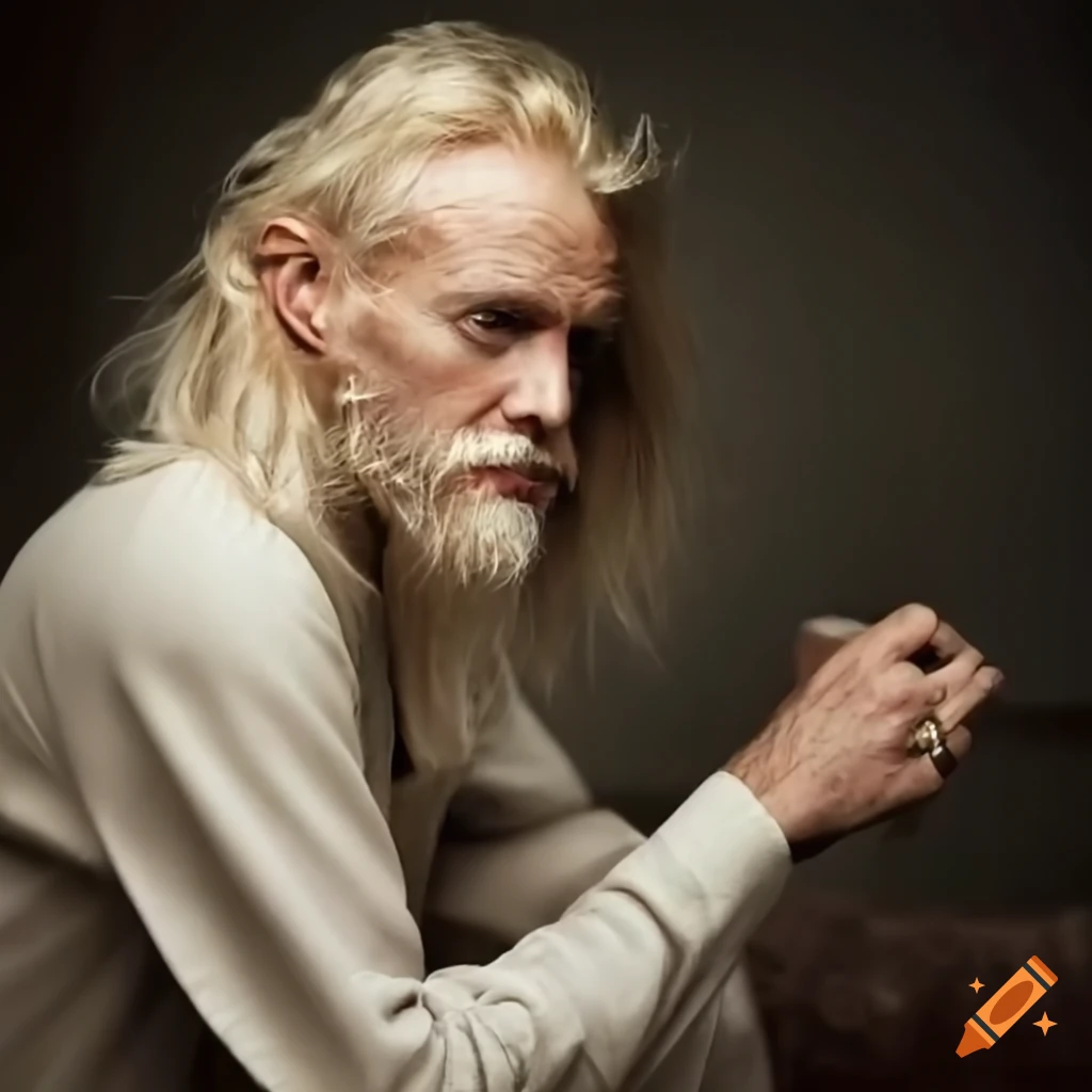 blonde middle aged man lost in thought